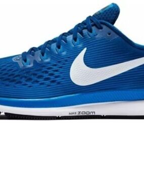 EUC Mens Nike Air Zoom Pegasus 34 Game Royal Blue Sneaker Shoes Size 11.5